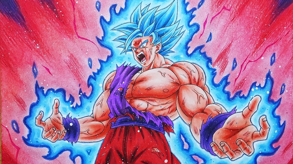 Transformacao poderosas de dragon ball Super Saiyajin Blue Kaioken