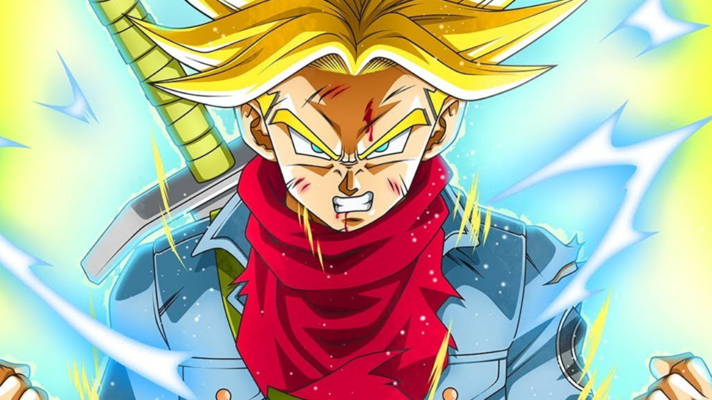 Transformacao poderosas de dragon ball Super Saiyajin Trunks