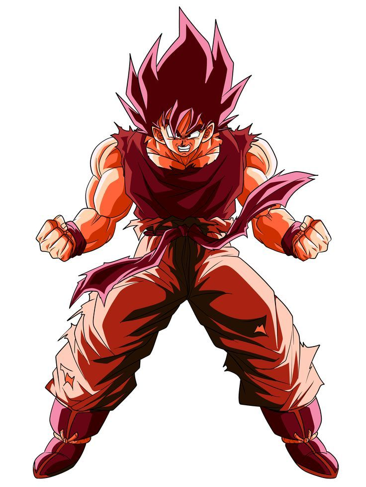 Goku usando a tecnica kaioken